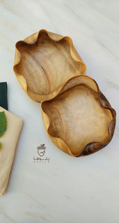 ظرف پذیرایی چوبی مدل پیچک (ویژه آجیل و میوه)